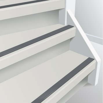 voorbeeld witte trap grijze strip