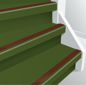 Antislip staircase strip 15m pearl coper
