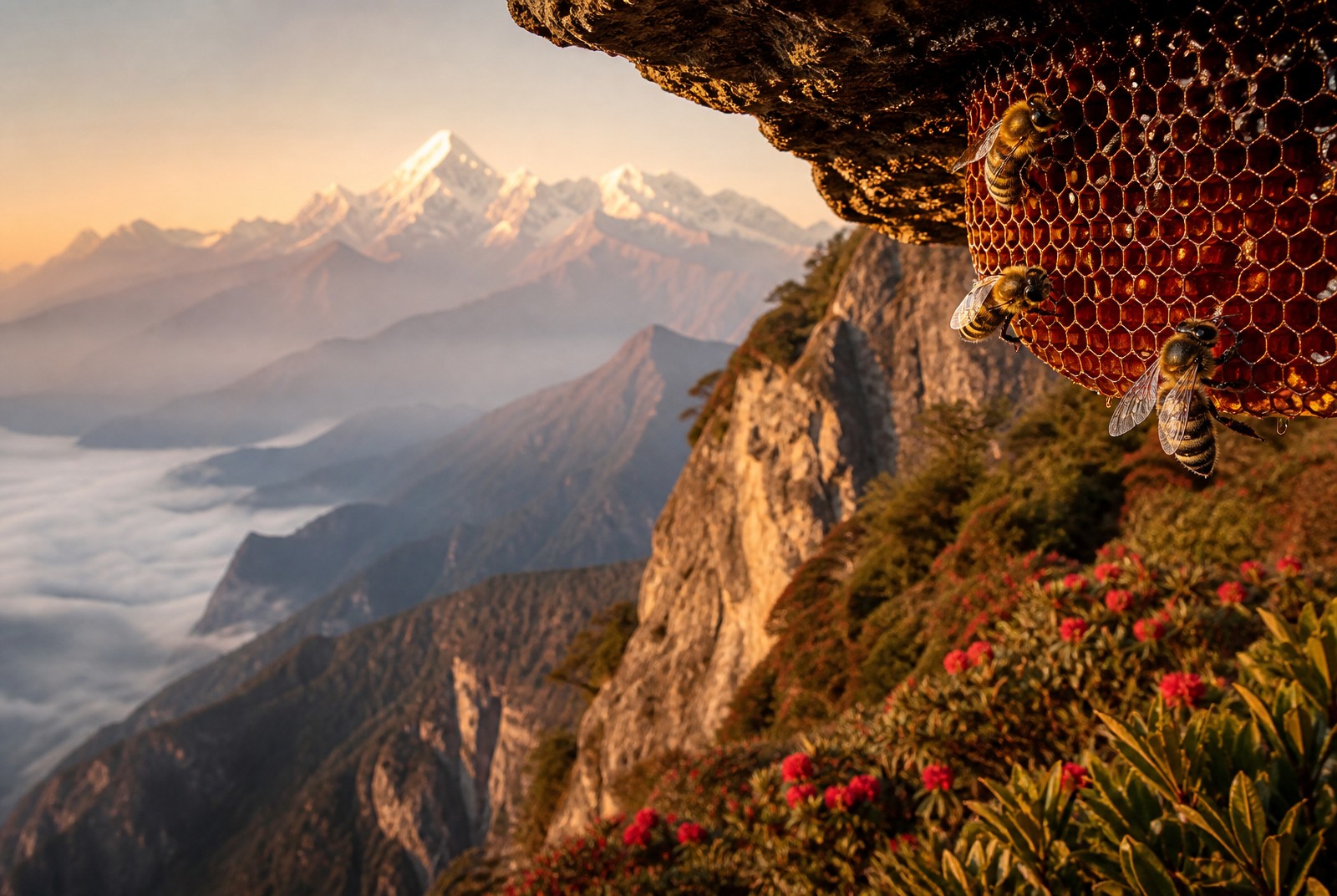 Real Mad Honey uit Nepal, geoogst in het Himalayagebergte