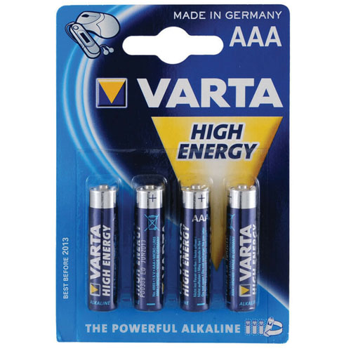 Varta High Energy Batteries AAA 4 Pack