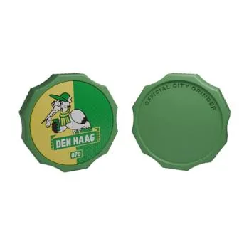 City Grinder Den Haag open, twee helften van de 55mm grinder met tandsysteem zichtbaar