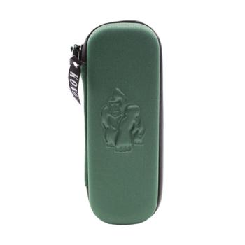 Slim Kong Case 2.0 groen van Ape Stoned, gesloten, met ingeperst gorilla-logo en KONG-lusje aan de rits