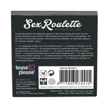 Tease & Please Sex Roulette Kama Sutra, doosje met draairad en 24 erotische houdingen