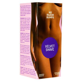 Velvet Shave scheerschuim voor de bikinilijn, pompflacon met verpakking
