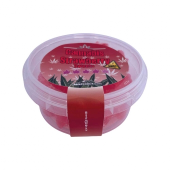 Zure aardbei CBD snoepjes