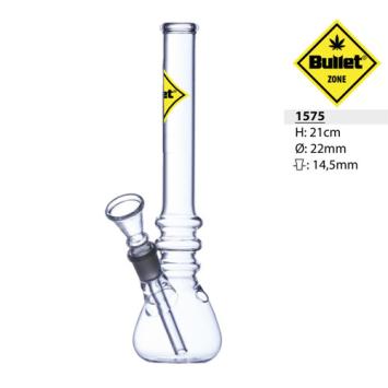 Bullet Zone Glazen Bong 3 Ringen 21 cm