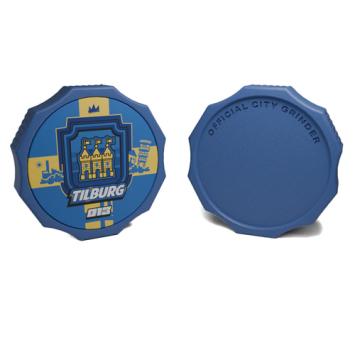 City Grinder Tilburg 55mm, blauwe 2-delige grinder met magneetsluiting