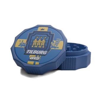 City Grinder Tilburg 55mm, blauwe 2-delige grinder met magneetsluiting