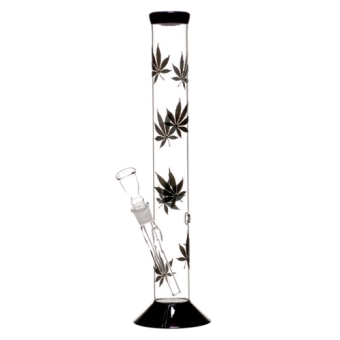 Bong glas - cannabis blad 42 cm