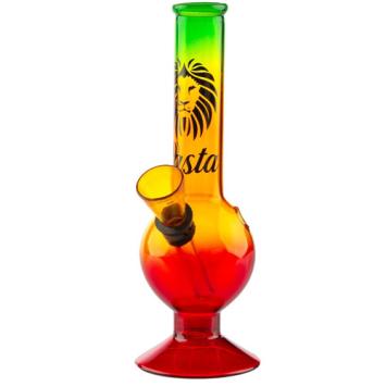 Rasta Bong glas recht - 16 cm