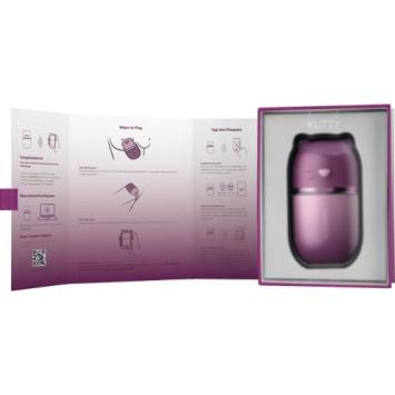 SVAKOM Klitty clitorisstimulator in dusty lavender, compact ontwerp met kattenoortjes van liquid silicone
