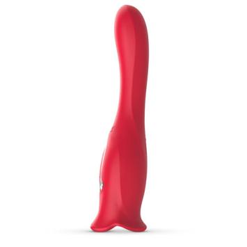 Vibrator met likkende clitoris stimulator - dubbelzijdig 