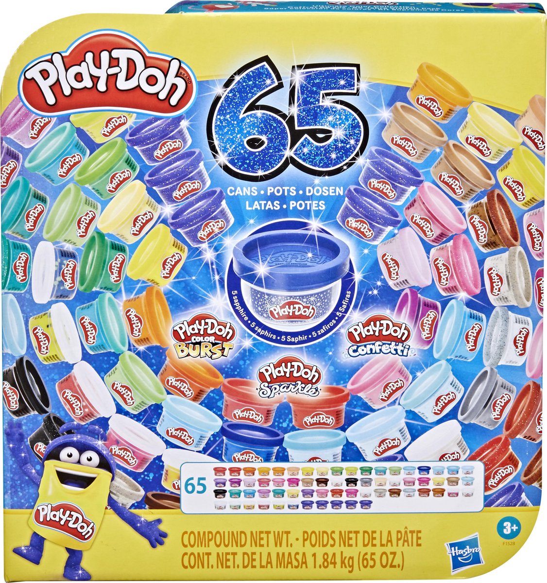 Play-Doh Vier Feest 65 Pack - Klei