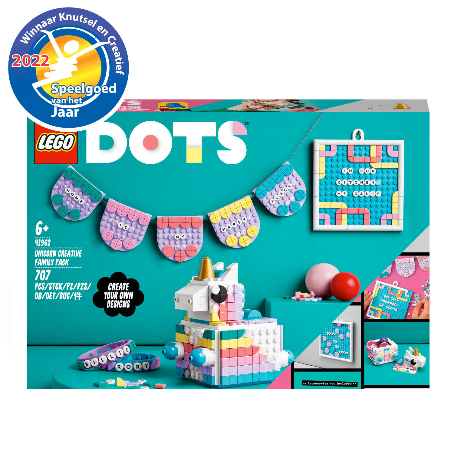 LEGO DOTS Eenhoorn creatieve gezinsset - 41962