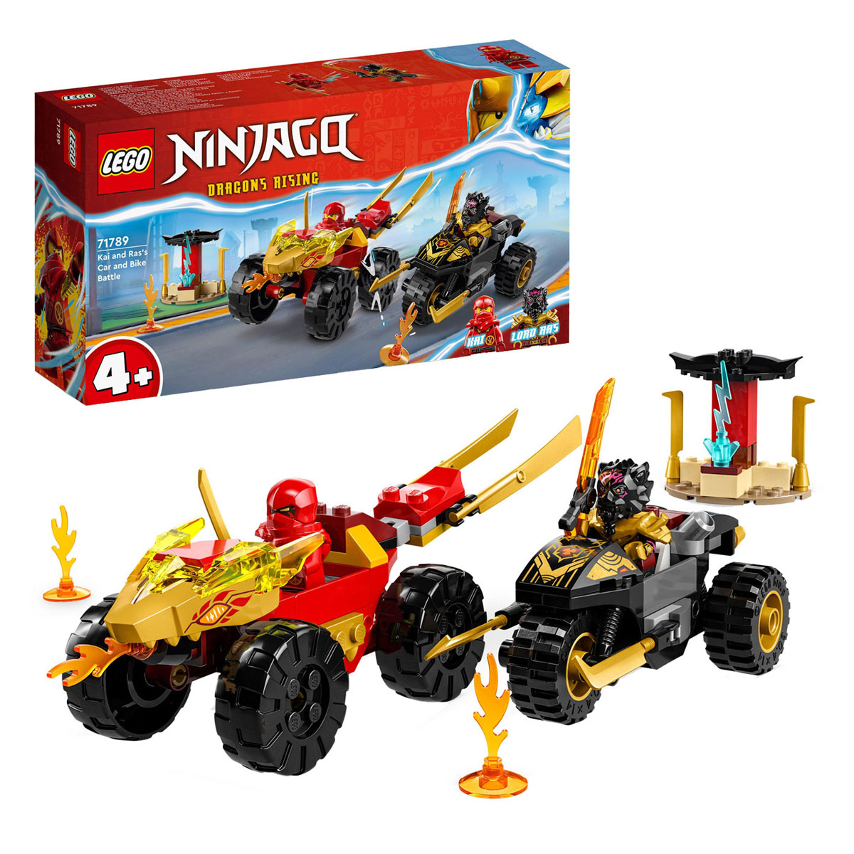 LEGO Ninjago 71789 Kai en Ras' Duel Tussen Auto en Motor