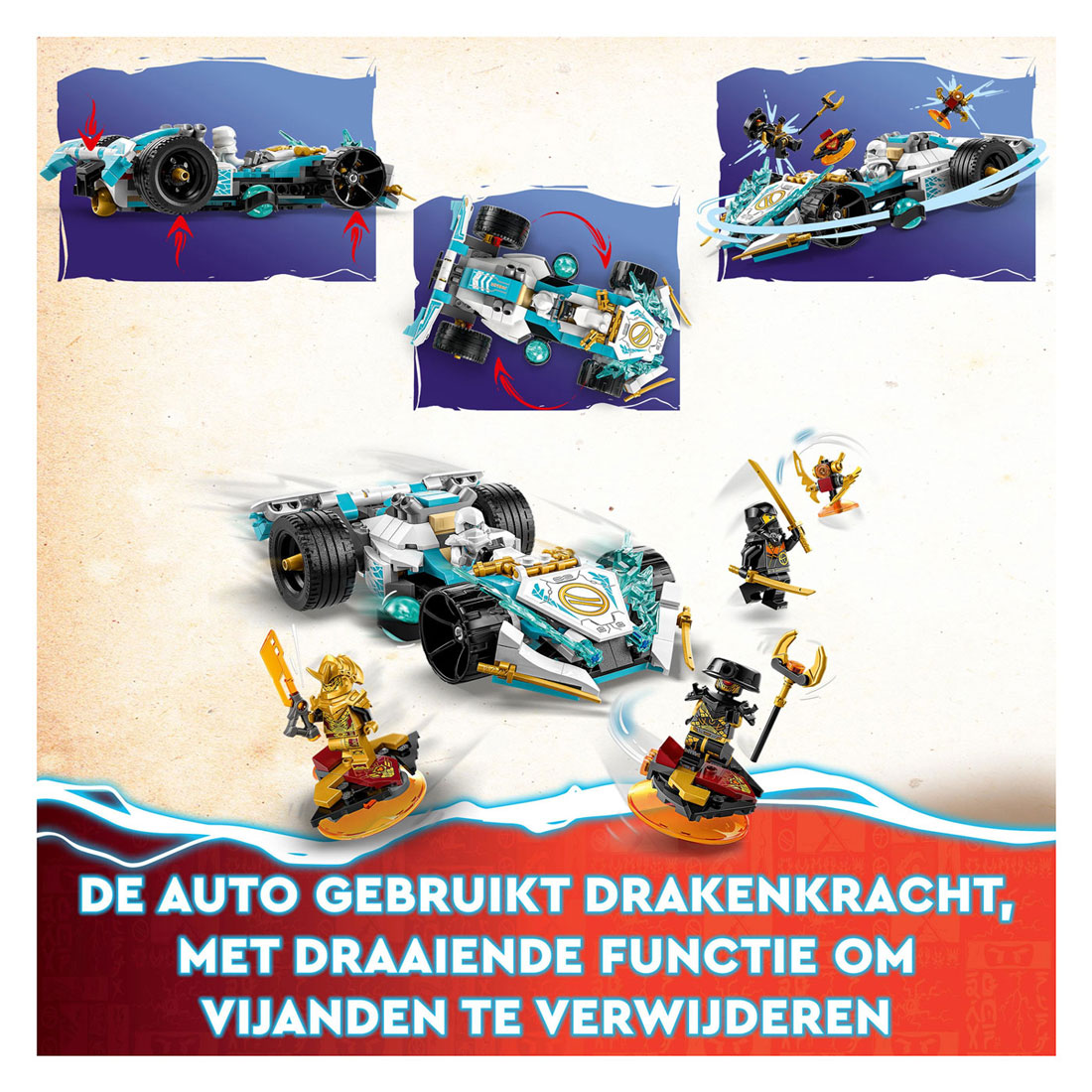LEGO Ninjago 71791 Zane’s Drakenkracht Spinjitzu Racewagen