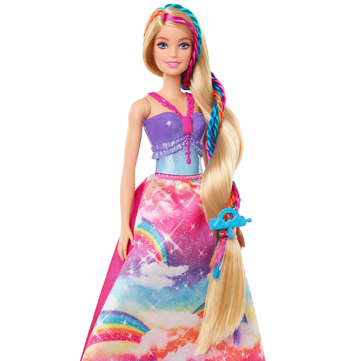 Barbie Dreamtopia Haarverzorgingspop met accessoir
