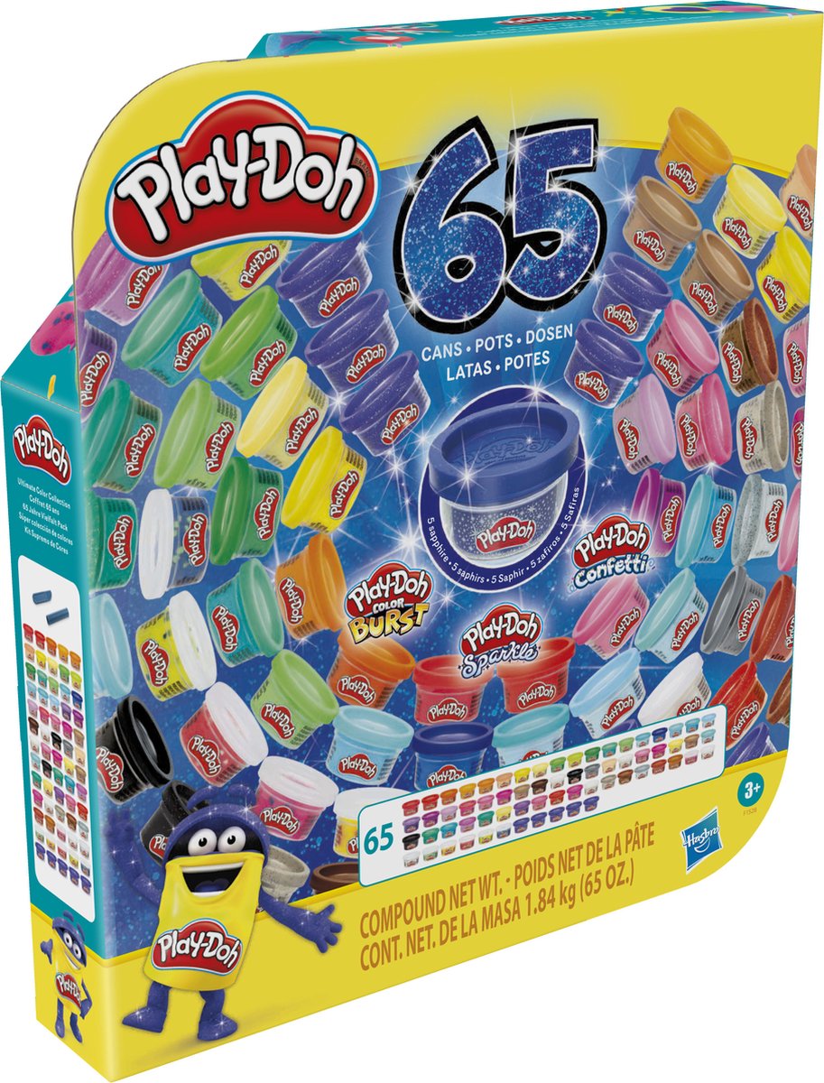 Play-Doh Vier Feest 65 Pack - Klei