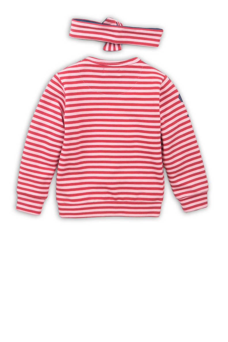 Dirkje   gestreepte sweater rood/roze