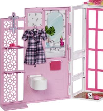 Barbie Vakantiehuis met Modepop Speelset