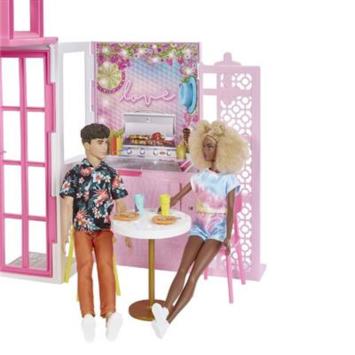 Barbie Vakantiehuis met Modepop Speelset