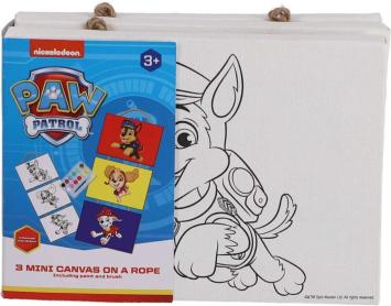 Paw Patrol 3 Mini Canvas Schilderijen Aan Touw