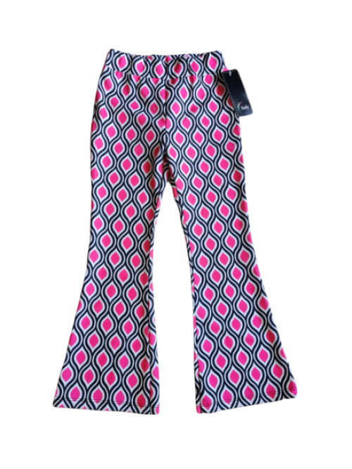 Flared broek roze-stip