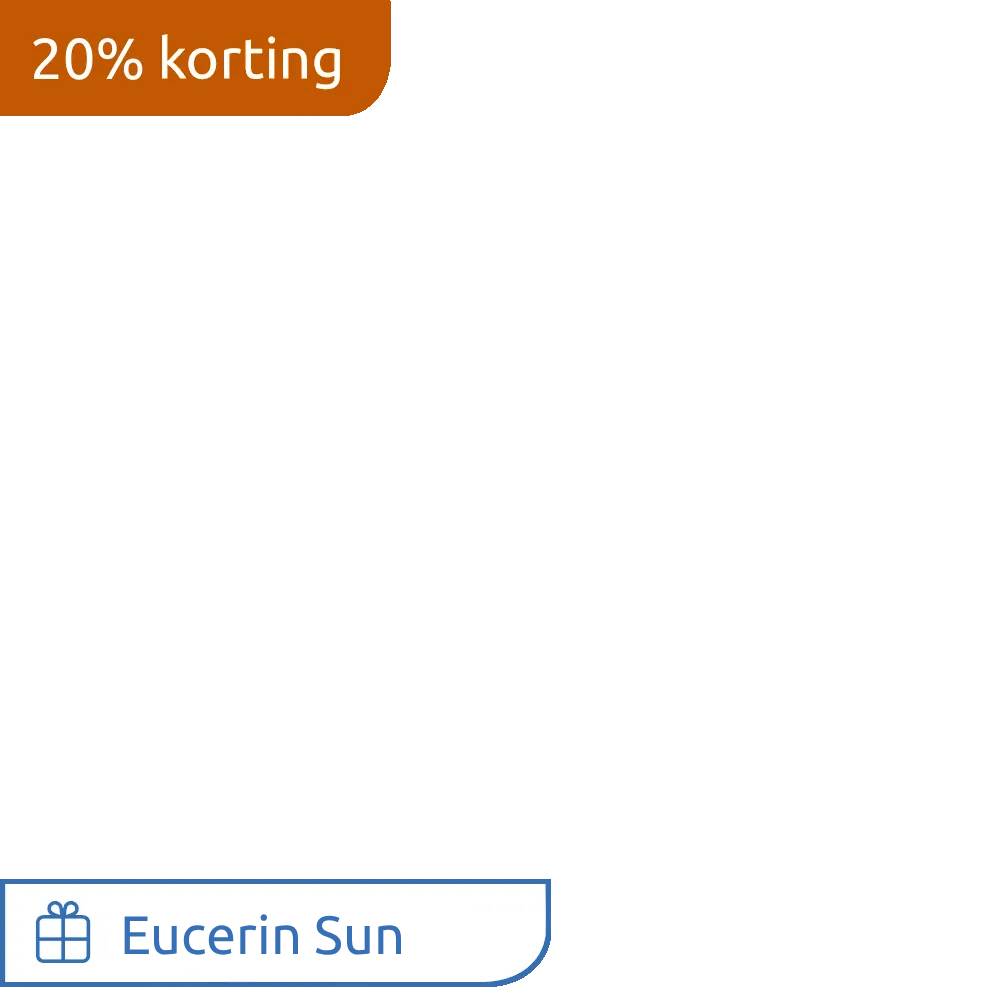 Actielabel 20 Procent Korting en Eucerin Sun Cadeau