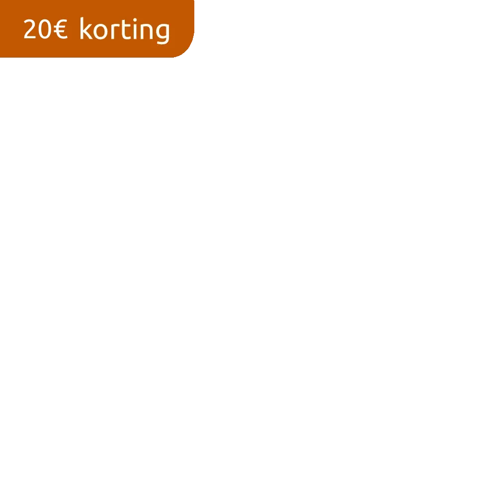 Actielabel 20 euro korting