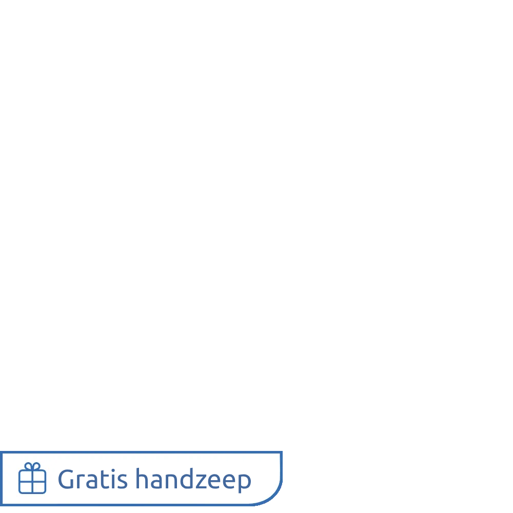 Actielabel gratis hadnzeep cadeau