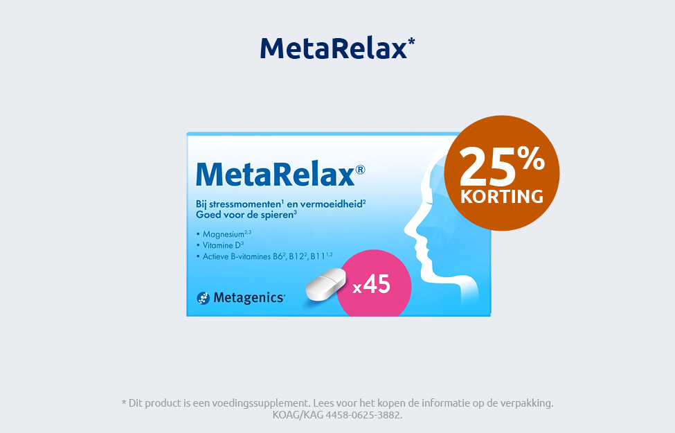 Afbeelding met aanbieding voor MetaRelax met 20% korting
