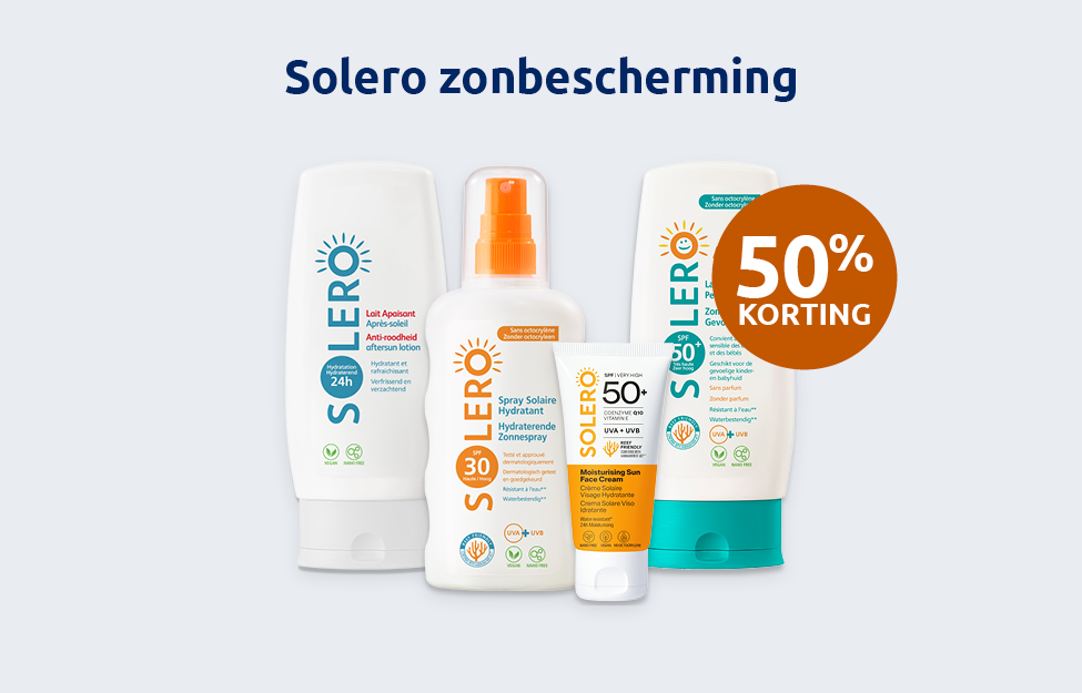 Afbeelding met aanbieding voor Solero zonnebrandproducten