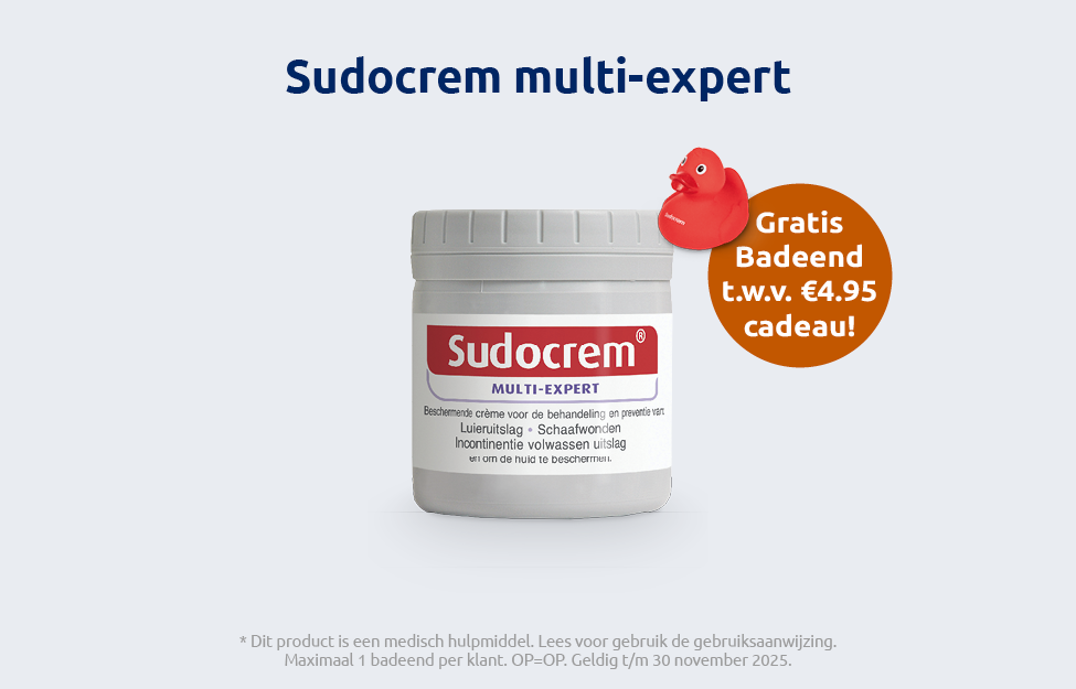 Afbeelding met aanbieding voor Sudocrem: gratis badeendje cadeau