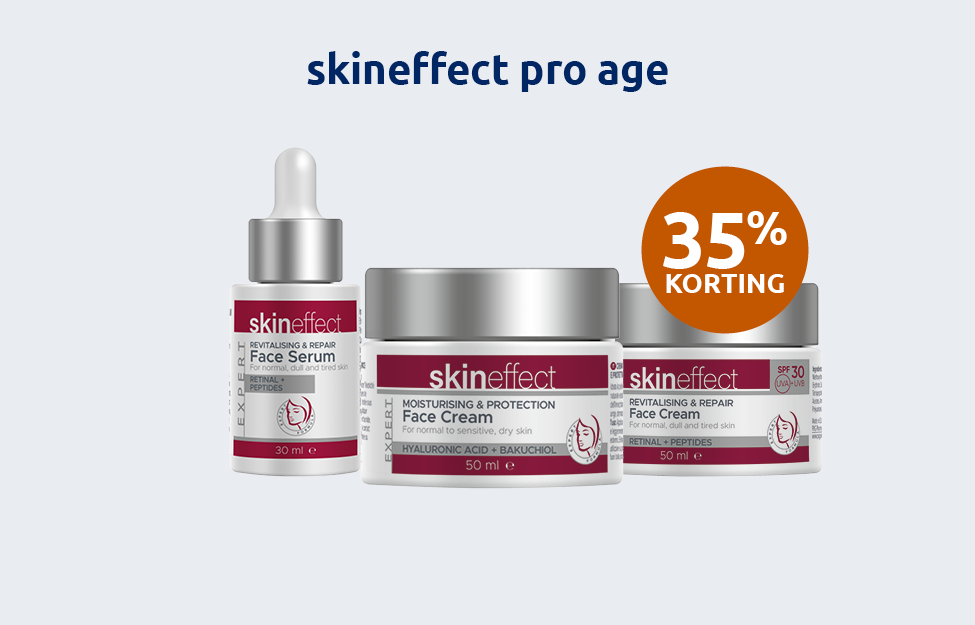 Afbeelding met aanbieding voor Skineffect Pro Age met 25% korting