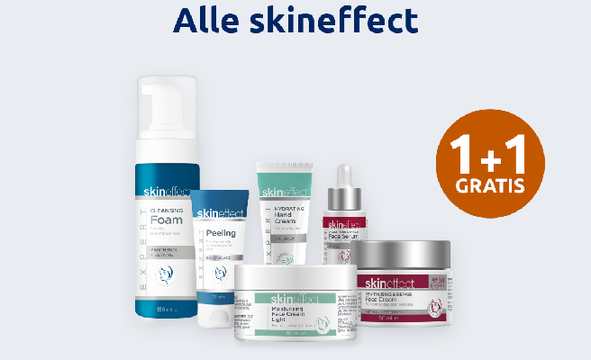 Actiebanner voor merk CeraVe met oranje bol die 2e halve prijs korting aangeeft.