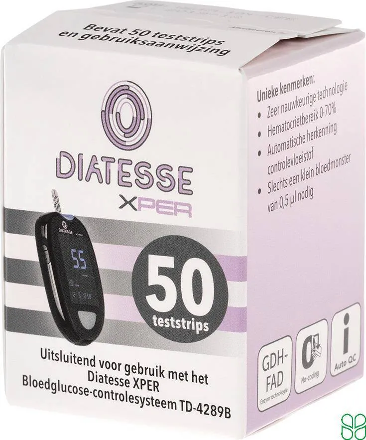 Diatesse XPER Glucose Teststrip 50 stuks - BENU Webshop