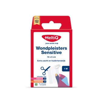 HeltiQ Wondpleisters Sensitive 10 x 6 cm 10 stuks