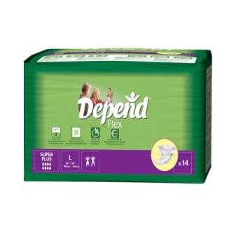 Depend Flex Super Plus Heupbandslip Large 14 Stuks