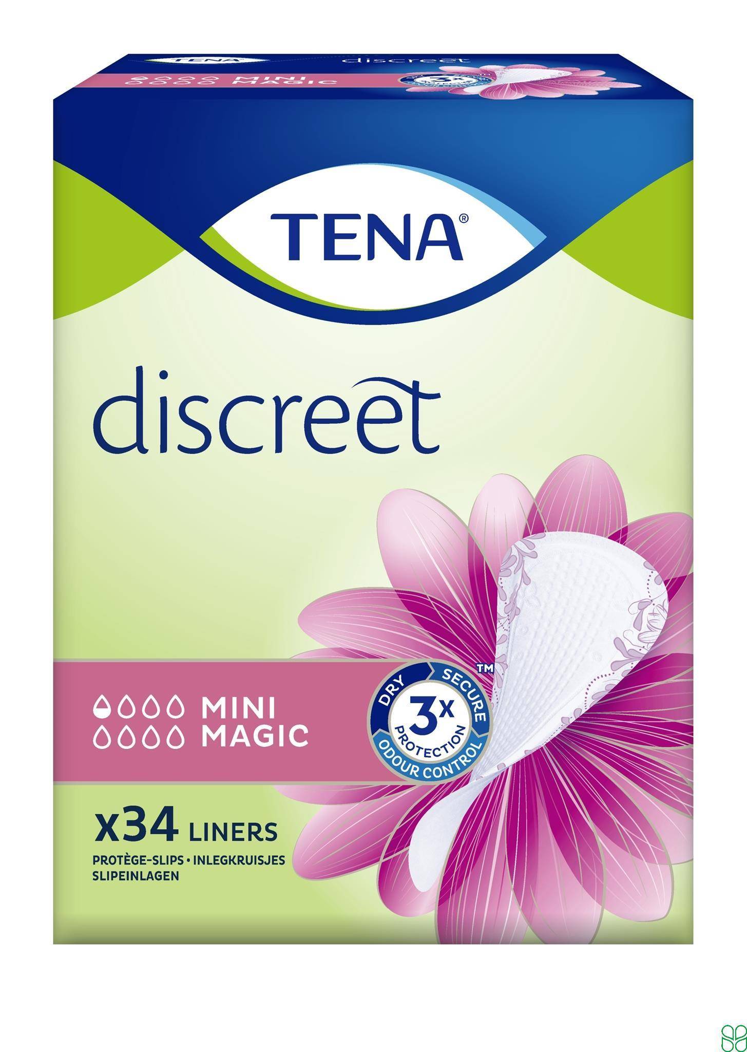 Tena Discreet Inlegger Plakstrook Mini MAGIC 34 Stuks