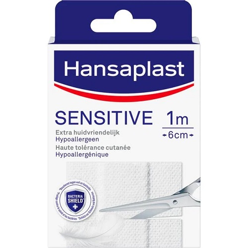 Hansaplast Sensitive Extra Huidvriendelijk Pleister 1m x 6cm 1 stuk