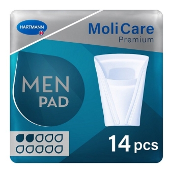 Molicare Premium Men Inlegger Plakstrook 2 Druppels 14 Stuks