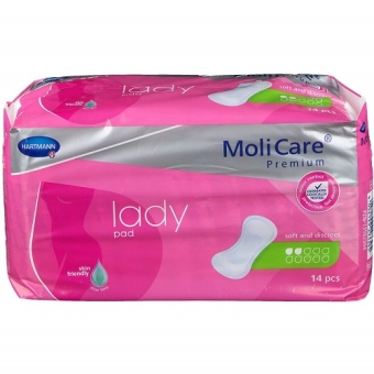 Molicare Premium Lady Inlegger Plakstrook 2 Druppels 14 Stuks