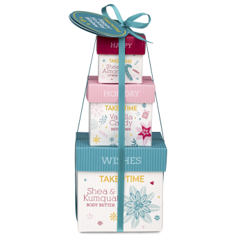 TAKE-TIME Cadeauset Lippenbalsem, Bathbomb en Body butter