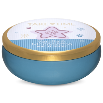 TAKE-TIME Adventkaars Vanille en Macadamia 360gr