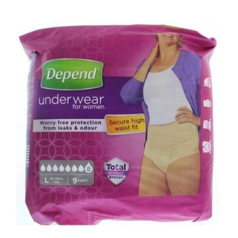 Depend Voor Vrouwen Super Pants Large 9 Stuks