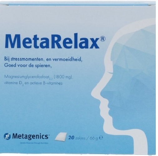 Metagenics MetaRelax Magnesiumglycerofosfaat 1800mg Sachets 20 stuks