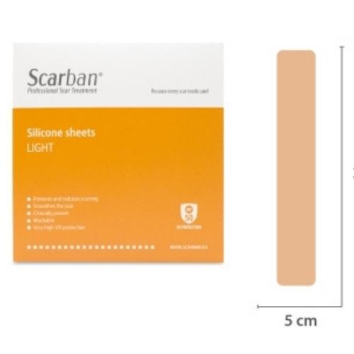 Scarban® Light siliconenpleister voor littekens 5 x 30cm (2 stuks)