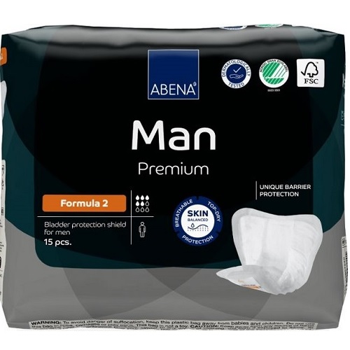 Abena Man Premium Formula 2 Inleggers 15 stuks