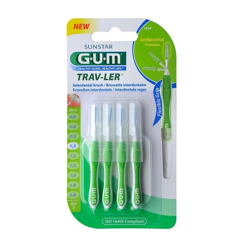Gum Trav-Ler 1.1mm Groen Ragers 4 stuks