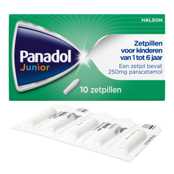 Panadol Junior Paracetamol 250mg Zetpillen 10 stuks